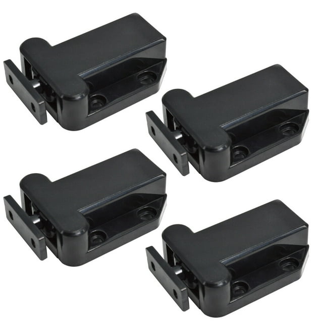 Milisten 4 Pcs Dispositif de Capture de Porte Autobloquant pour Armoire Tiroir (Noir)