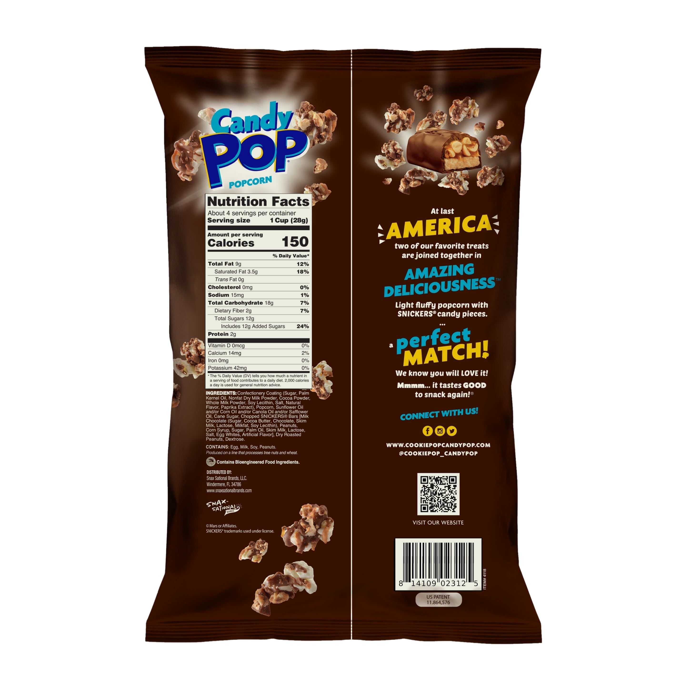 Candy Pop Snickers Popcorn, 4 oz.