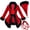 B, variant on 3 Pieces Mrs Claus Costume for Women,Christmas Deluxe Mrs Claus Santa Faux Fur Trim Dress Costume with Hat