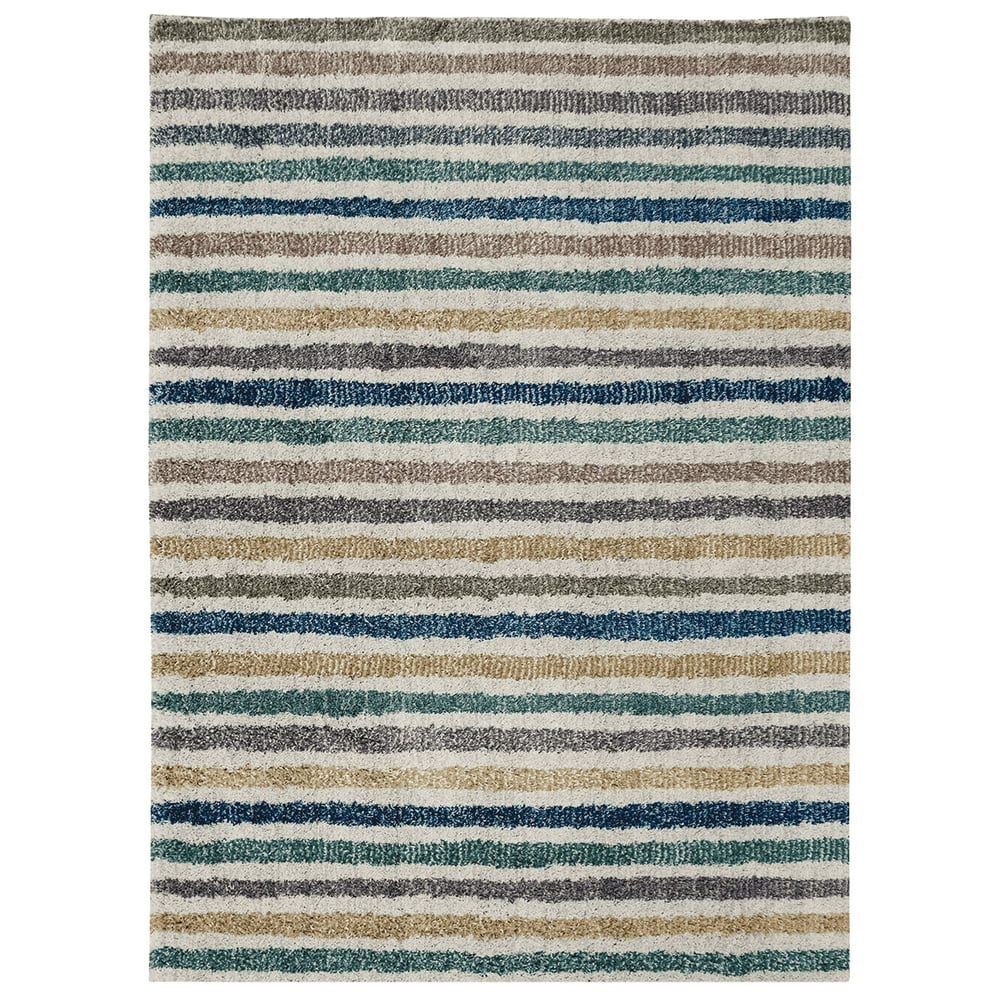 Mohawk Home Boardwalk Stripe Aqua Area Rug 8' x 10'