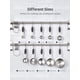 thumbnail image 2 of Measuring Cups and Spoons Set: U-Taste 18/8 Stainless Steel 10 Pieces Metal Stacking Kitchen Baking Cooking Food Measure Set 5 Cups 5 Spoons, 2 of 4