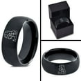 thumbnail image 4 of Valentine Gift Black Wedding Band Men Tungsten Ring Gamer Patterns Daughter Birthday Gifts for Women, 4 of 7