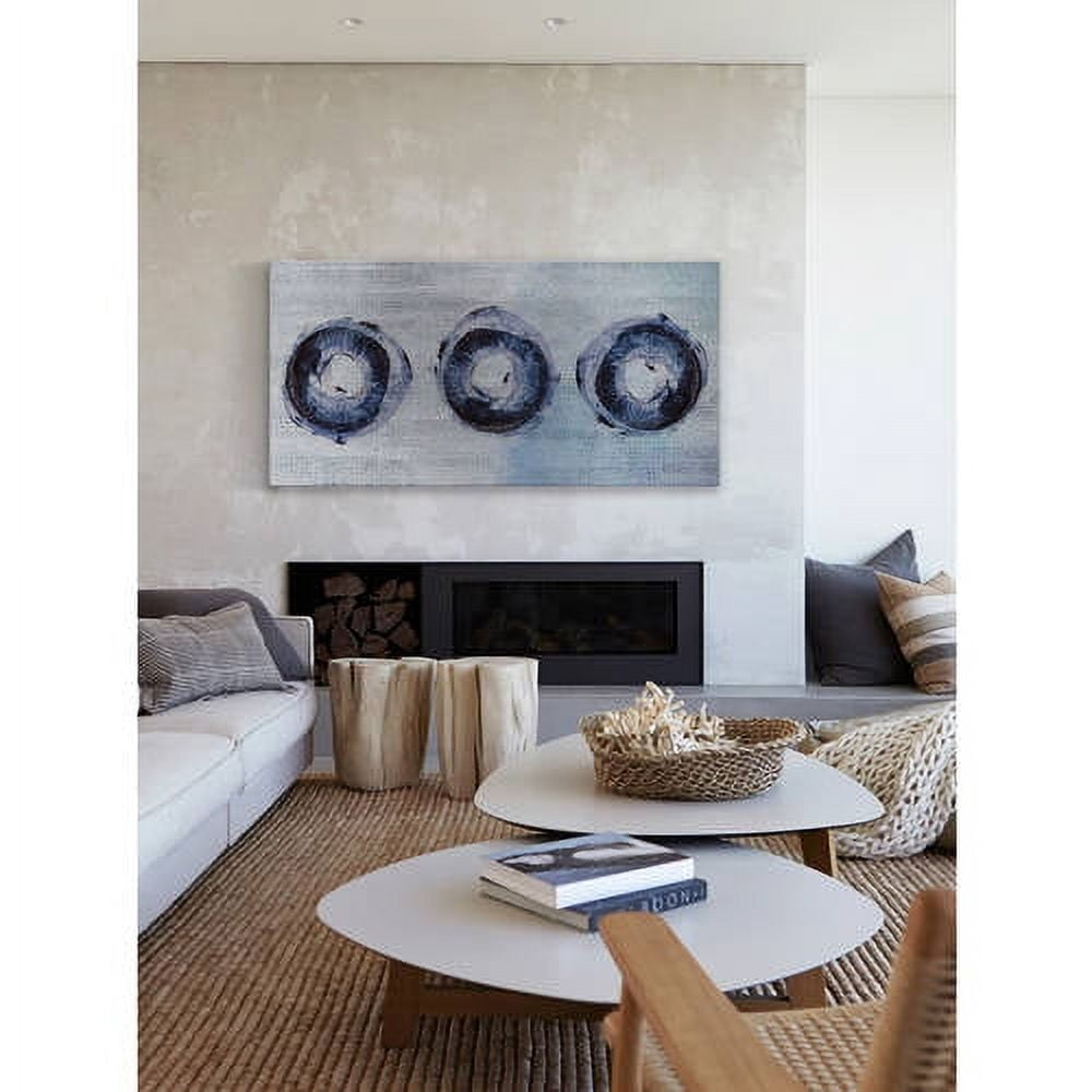 MARMONT HILL  - 'Ring Shadows' Painting Print on Wrapped Canvas - Blue Small