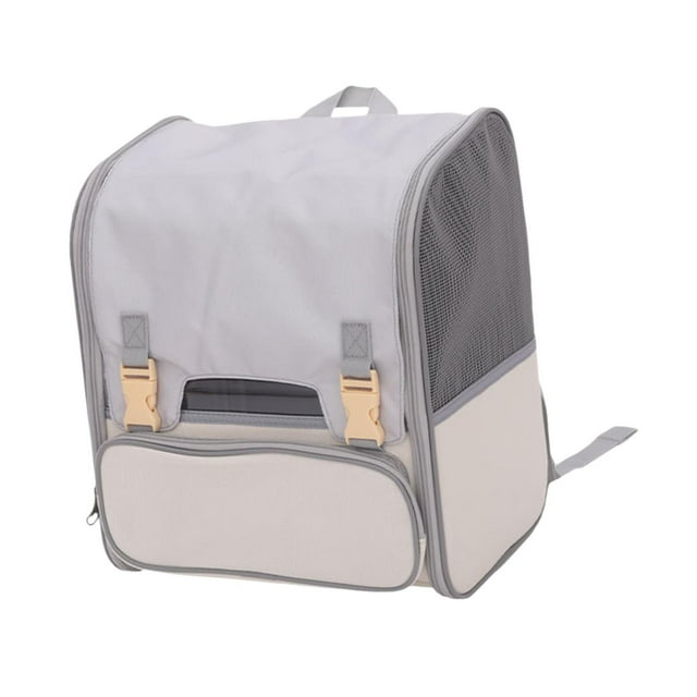 Yinanstore Backpack Pet Carrier Backpack Rucksack Kitty Breathable Fashion Practical Going Out Cat Bag for Camping Traveling Walking Gray