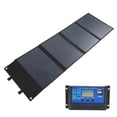 thumbnail image 2 of Bolsa plegable con Panel Solar de 120W, cargador de alta eficiencia con controlador PWM de 12V/24V para ordenadores portátiles, cámaras, teléfonos inteligentes, 30A, 2 of 10