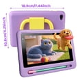 thumbnail image 3 of BESTSKI 7 Inch Kids Tablet with Case for Toddler, 24GB RAM+128GB ROM, IPS HD Screen, Ukidoz Pre-install, Purple, 3 of 8