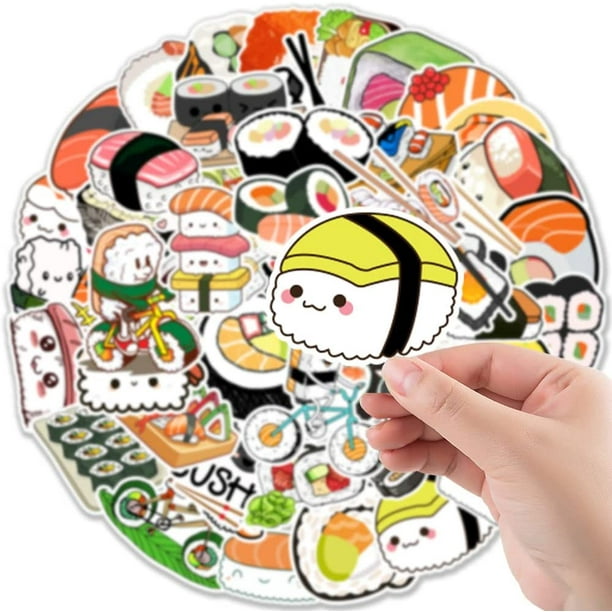 300x Sushi Fish Food Stickers Scrapbooking Laptop Decals, Japanese