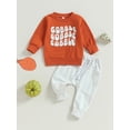thumbnail image 3 of Thanksgiving Baby Boy Outfit Gobble Letter Print Crewneck Sweatshirt Turkey Long Pants Fall Thanksgiving Clothes, 3 of 9