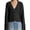 Black, variant on Women's Deep V Neck Cardigan Sweater Button Front Long Sleeve Short Knitted Jacket with Pockets
