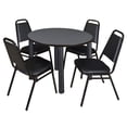 thumbnail image 5 of Regency Kee 42 in Round Breakroom Table- Beige Top, Chrome Legs, 4 Restaurant Stack Chairs, 5 of 7