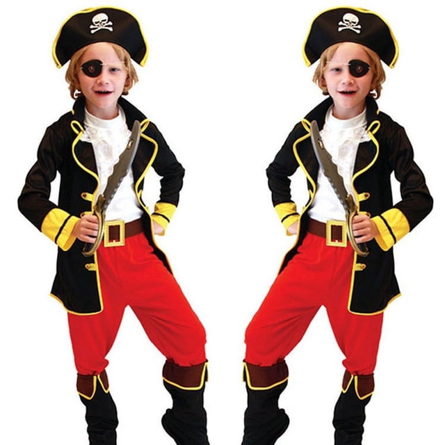 Maquillaje de disfraces para espectáculos de Halloween, disfraz infantil, disfraz de pirata caribeño para espectáculo infantil