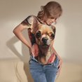 thumbnail image 3 of Balery Vintage Red Flower Chihuahua Body de cuello redondo de manga corta para mujer Tops de manga corta Tops básicos-X-Large, 3 of 7