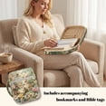 thumbnail image 2 of TSOVTHRID Rabbit Flower Easter Egg Print Bible Carrying Case for Christian, Easter Bible Cover with Portable Handle, Protective Green Quilted Church Bags for Bibles and Books, 2 of 7