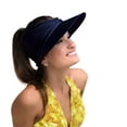 thumbnail image 2 of SkyAuks Sun Hats for Women UV Protection, Sun Visors for Women, Beach Visor Cap UV Protection with Wide Brim Packable Summer Sport Ponytail Sun Cap, Dark Blue, 2 of 7