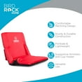 thumbnail image 3 of Recliner Stadium Seat for Bleachers, Benches, Lawns, Backyard, Camping & Beach – Padded Sport Chair, Cushion Backs & Armrest – 6 Reclining Positions – Portable Carry Straps – Red, 3 of 9