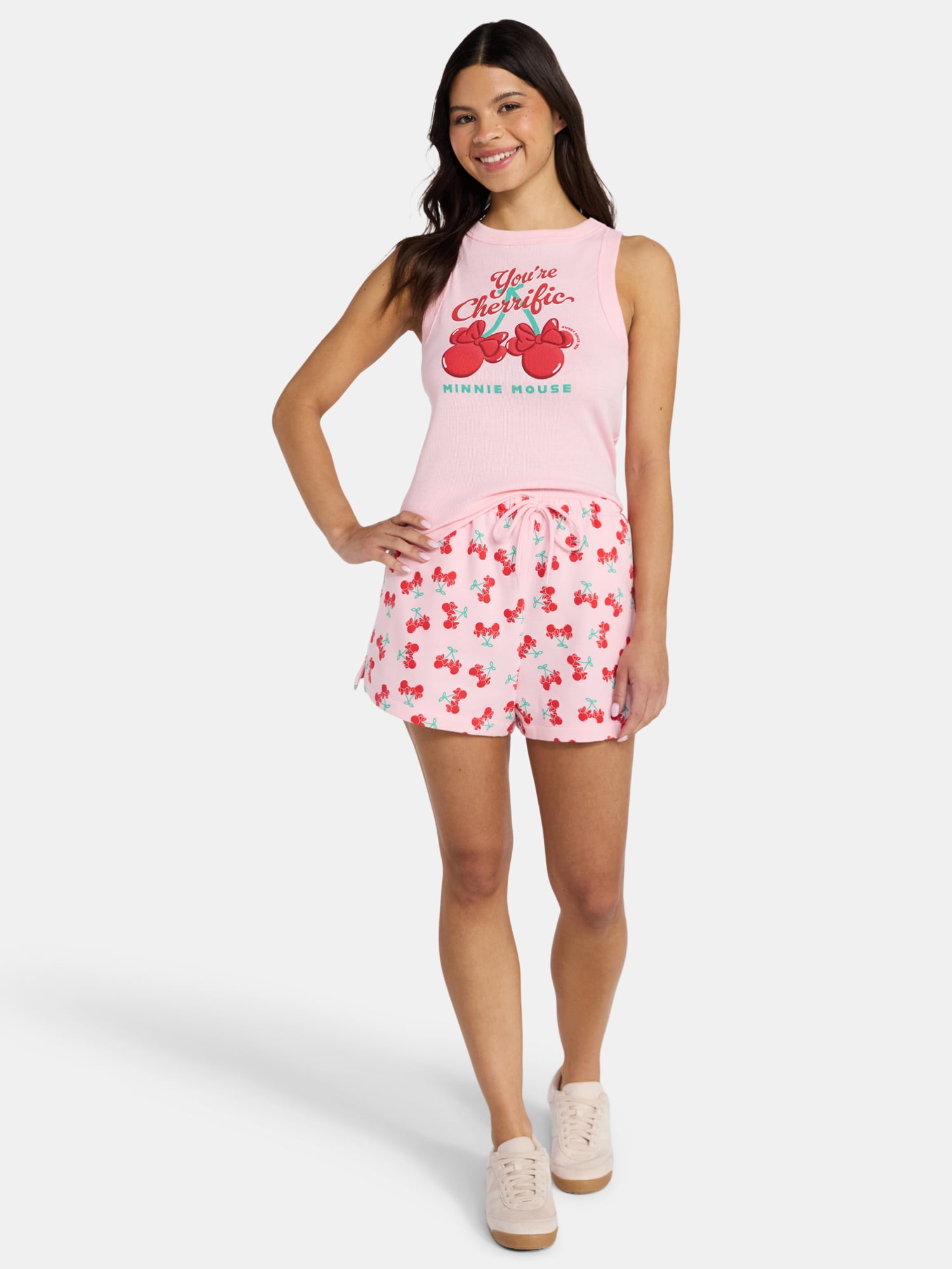 Disney Minnie Mouse Women's Graphic Tank Top and Shorts Set, 2-Piece, Sizes XXS-XXL