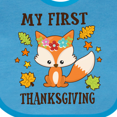 thumbnail image 4 of Inktastic My First Thanksgiving with Fall Fox and Leaves Boys or Girls Baby Bib, 4 of 4
