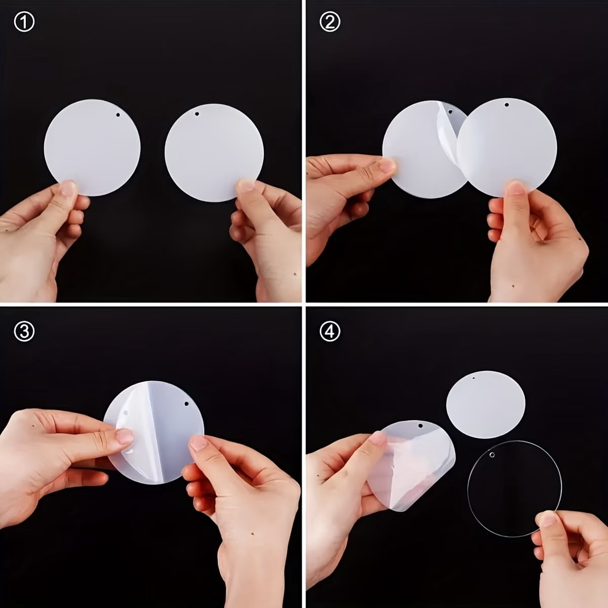 50pcs Blank Acrylic Sheets for Painting, Creative Pendants, Tags, and Key Tags