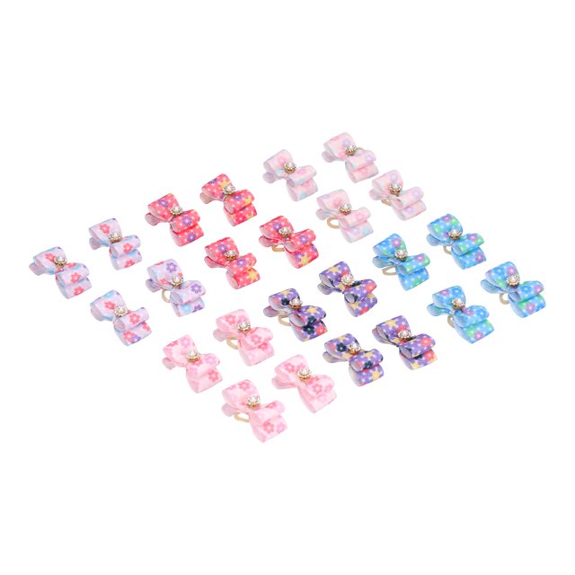 Lazos para el pelo de mascotas Bling Bling 24 piezas coloridos y bonitos