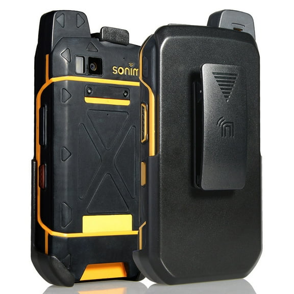 Holster for Sonim XP7, Nakedcellphone Black [Rotating/Ratchet] Belt Clip Case [with Kickstand] for Sonim XP7 Phone (XP7700)