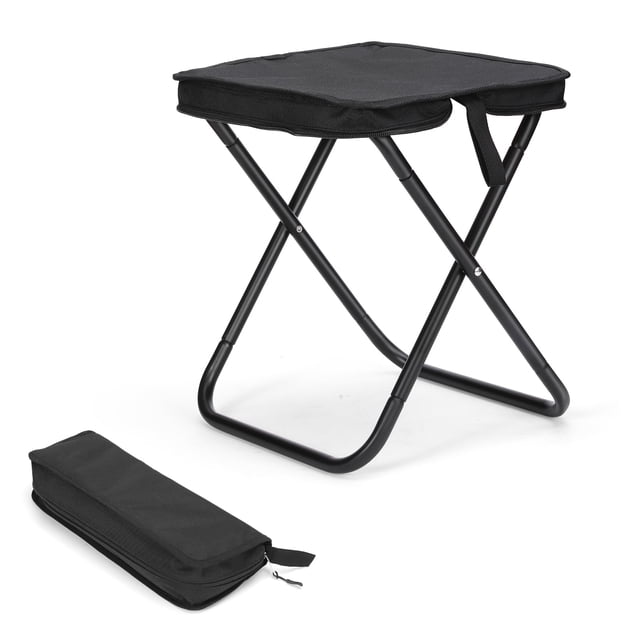 Taburete de camping KOKSRY portátil plegable 34 cm de aluminio