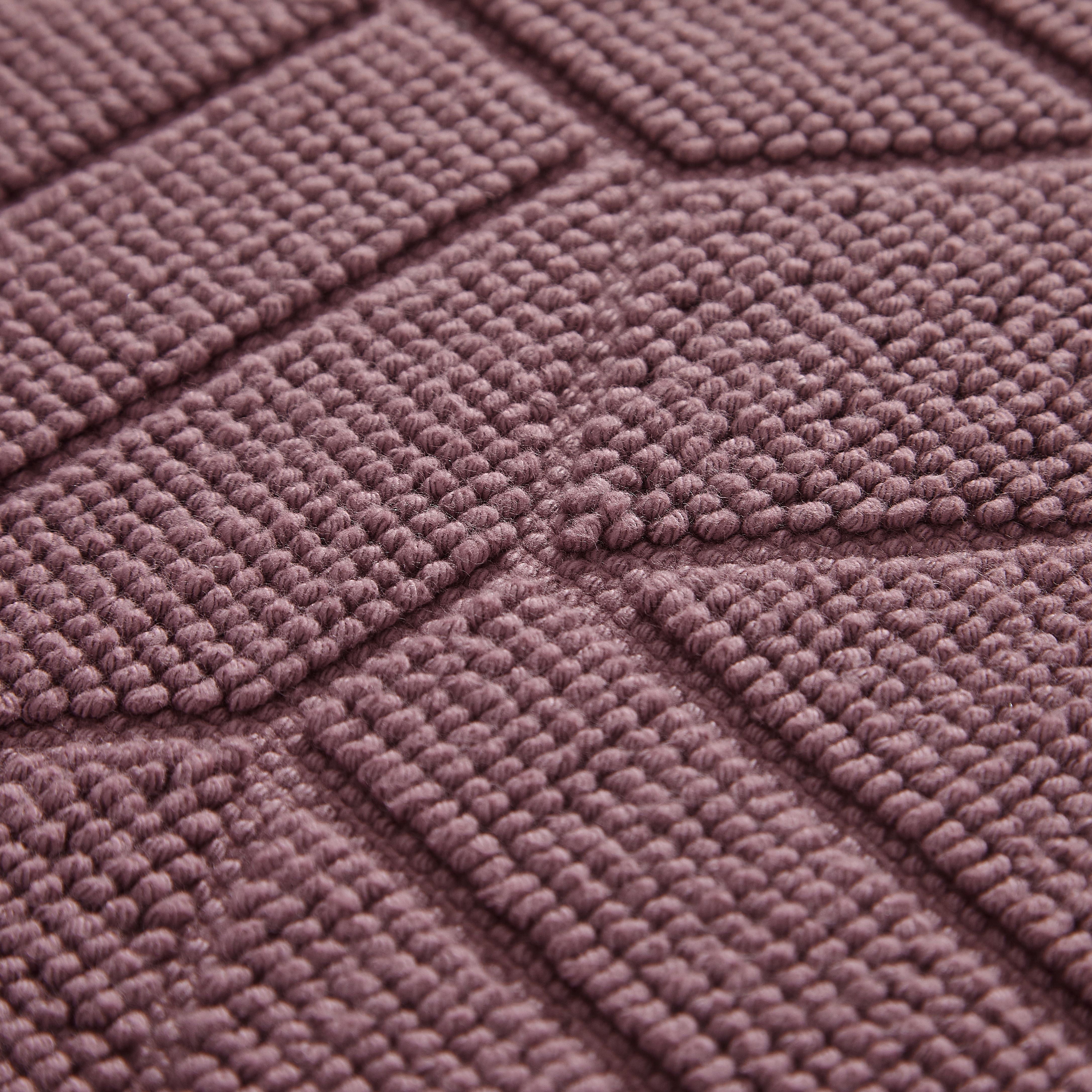 Better Homes & Gardens 2-Piece Paver Diamond Tufted Memory Foam Bath Rug Set, Violet Gem, 17 in x 24 in & 20 in x 30 in
