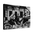 thumbnail image 1 of Canvas Print: George Bakhmeteff Standing Alongside Carriage On Which His Wife Is, 1 of 3