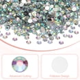 thumbnail image 2 of Paquete de 10000 Strass de Resina con Respaldo Plano, Cristales de 3mm para Manualidades/Ropa/Decoración de Uñas [Blanco AB], 2 of 6