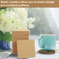 thumbnail image 5 of 50 Pcs Cork Coaster for Drink Absorbent Blank Coasters Bulk Tea or Coffee Coaster Set,Wooden Thick Cork Coasters for Wine Glass Cup Mug DIY Crafts Office Home Cottage, 5 of 8