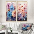 thumbnail image 1 of Designart "violet Tranquil Petals V" Abstract Botanicals Framed Wall Art Set Of 2 - Purple Floral Frame Gallery Set For Office Decor, 1 of 6