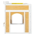 thumbnail image 6 of Noble House Thelma Twin over Twin Bunk Bed, Playhouse Design with Storage Shelves and Window, White and Natural, 6 of 9