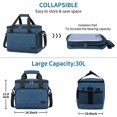 thumbnail image 3 of Insulated Lunch Bag for Men /Women Leakproof Lunch Box Freezable Lunch Organizer Reusable,Navy 30L, 3 of 6