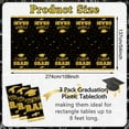 thumbnail image 2 of Wowhub 3 Pack Graduation Tablecloths, 54 x 108 Inch Class of 2026 Graduation Decorations Plastic Disposable for Rectangle Tables Graduation Party Decorations 2026 and Party Supplies, Black, 2 of 6
