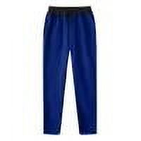 Ecqkame Sweatpants for Men Color Block Drawstring Casual Loose Pants Straight Leg Athletic Comfort Elastic Waist Trousers Blue XL