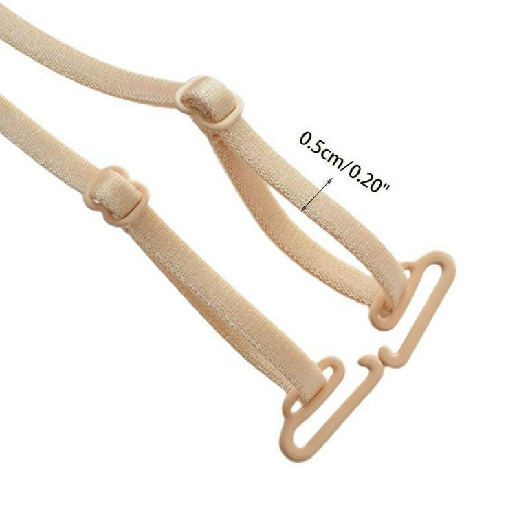 ZPAQI 0.5cm Width Bra Straps Replacement Elastic Adjustable Spaghetti  Shoulder Belt