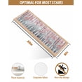 thumbnail image 4 of Stair Treads for Wooden Steps, Pink Teal Forest Peel and Stick Stair Treads with Reusable Adhesive, Modern Oil Painting Art Non Slip Indoor Stairs Runner Rugs Mats for Elders Dogs 8"x30" 10PCS, 4 of 7