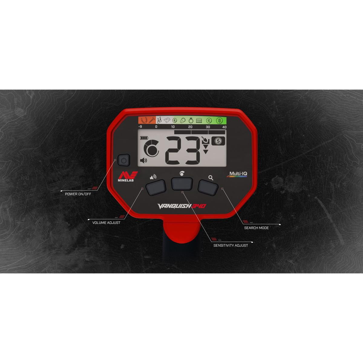 Minelab VANQUISH 340 Waterproof Metal Detector, Bundle with RucPac Professional Tech LED Headlamp