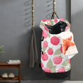 thumbnail image 6 of Large Capacity Drawstring Laundry Backpack Portable Dirty Clothes Hamper Raspberry Pattern, 6 of 7