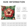 thumbnail image 5 of GOSMITH  Hibiscus Flower Throw Pillow Covers , Square Plush Hawaiian Pillow Covers, Tropical Outdoor Pillows Covers, Hawaii Decor for Bedroom, Sofa, Living Room, 5 of 5