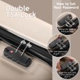 thumbnail image 6 of IVV 3-Piece Travel Luggage Set, Lightweight Suitcases with 360° Silent Spinner Wheels & TSA Lock, Hardcase Luggages Set Perfect for Business Trip, Champagne Gold (20"/24"/28"), 6 of 10