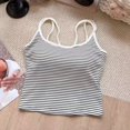 thumbnail image 5 of ZNQHFRE Women's Criss‑Cross Back Spaghetti Strap Camisole Tank Top, Slim‑Fit Layering Top With Built‑In Bra Pads One Size, 5 of 5