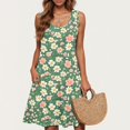 thumbnail image 5 of Jjayotai Womens Casual Summer Dresses 2025, Boho Sleeveless Sundresses with Pockets Beach Floral T Shirt Dresses, 5 of 6