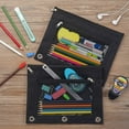 thumbnail image 3 of 3 Pack Pencil Pouch for 3 Ring Binder, Bulk Pencil Pouches in Multi Colors, Binder Pencil Pouch with Smooth Zipper, Zipper Pencil Pouches, 3 Ring Binder Pencil Pouches, Clear Window Pencil Case, 3 of 8