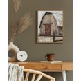 thumbnail image 3 of Farmhouse Vintage 8x10in Framed Rustic Barn Wall Art Retro Watercolor Bathroom Painting Guest Artwork, 3 of 6