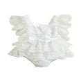 thumbnail image 1 of POINTERTECK Newborn Baby Girl Rompers Dress Floral Lace Ruffles Flying Sleeves Bodysuits, 1 of 9
