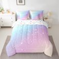 thumbnail image 2 of jejeloiu Horoscope Theme 7-Piece Twin Bedding Sets,Constellation Print Bedding Comforter Set,Blue Pink Purple Ombre Sheet Sets For Kids,Luxury Bedroom Decor Reversible, 2 of 8