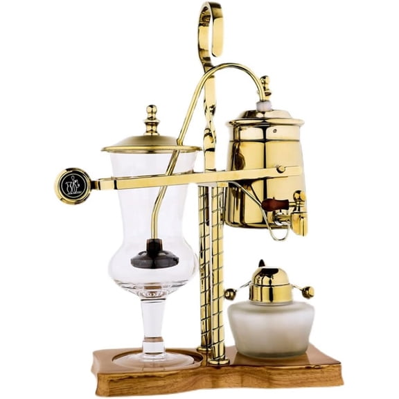 Belgium Luxury Royal Family Balance Syphon Coffee Maker Siphon Brewer Elegant Design Retro Style 4-5 Cups Glass Siphon Pot for Coffee or Tea