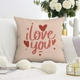 thumbnail image 3 of Valentine's Day Pink Boho Throw Pillow Covers 18 X 18 Inch, Set Of 2, Linen Study Sofa Cushion Cover Indoor Living Room Home Decor, 3 of 7