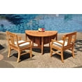 thumbnail image 6 of Grade-A Teak Dining Set: 2 Seater 3 Pc: 48" Round Butterfly Table And 2 Osborne Arm Chairs Outdoor Patio WholesaleTeak #WMDSWVm, 6 of 6