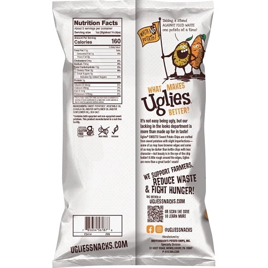 Uglies Sweet Potato Kettle Chips, 5.5 Ounce, 12 Per Case